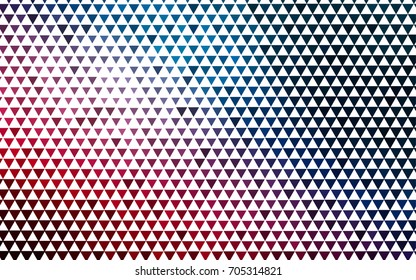 Dark Blue, Red vector abstract colorful background, which consist of triangles. Pattern with colored triangles on white background.