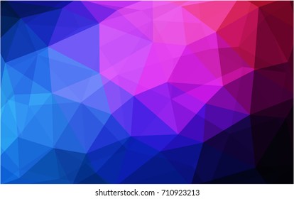 Dark Blue, Red vector abstract textured polygonal background. Blurry triangle design. Pattern can be used for background.