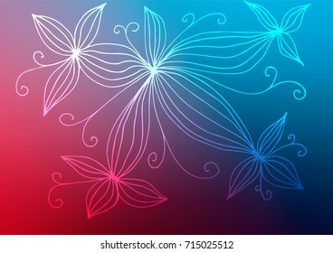Dark Blue, Red vector abstract doodle background. Colorful illustration in abstract style with doodles. A completely new design for your business.
