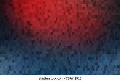 Dark Blue, Red vector abstract textured polygonal background. Blurry rectangular design. The pattern with repeating rectangles can be used for background.