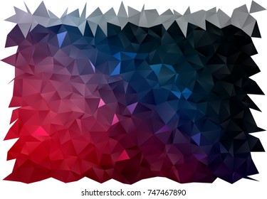 Dark Blue, Red vector abstract polygonal background. Colorful illustration in abstract style with gradient. Brand-new style for your business design.