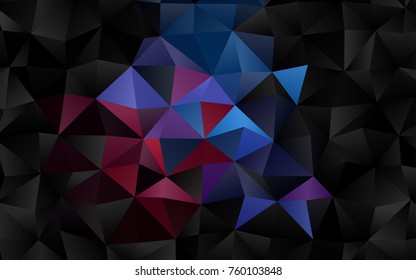 Dark Blue, Red vector abstract mosaic pattern. A sample with polygonal shapes. Brand-new style for your business design.