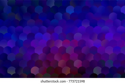 Dark Blue, Red vector abstract pattern with circles. Geometry template for your business design. Background with colored spheres.