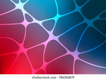 Dark Blue, Red vector abstract doodle template. Colorful illustration in abstract style with doodles and Zen tangles. Hand painted design for web, leaflet, textile.