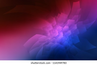 Dark Blue, Red vector backdrop with hexagons. Illustration of colored hexagons on white surface. New template for your brand book.