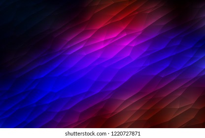 Dark Blue, Red vector backdrop with lines, triangles. Abstract gradient illustration with triangles. Modern template for your landing page.