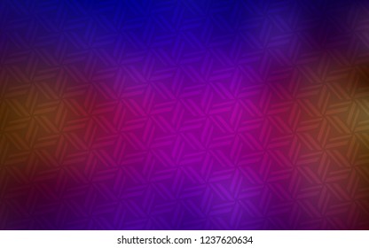 Dark Blue, Red vector backdrop with lines, triangles. Triangles on abstract background with colorful gradient. Modern template for your landing page.