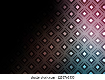 Dark Blue, Red vector backdrop with lines, cubes. Colorful decorative design in simple style with lines, rhombuses. Backdrop for TV commercials.