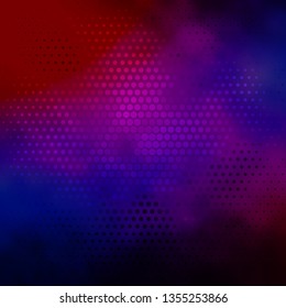 Dark Blue, Red vector backdrop with circles. Modern abstract illustration with colorful circle shapes. Pattern for websites, landing pages.