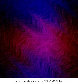 Dark Blue, Red vector backdrop with circular arc. Brand new colorful illustration with bent lines. Pattern for commercials, ads.