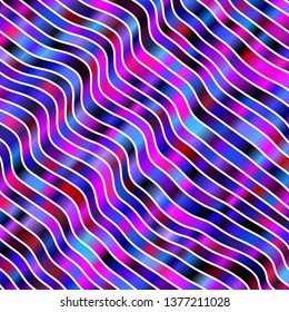 Dark Blue, Red vector backdrop with bent lines. Illustration in abstract style with gradient curved.  Pattern for commercials, ads.