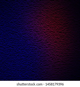 Dark Blue, Red vector backdrop with bent lines. Colorful geometric sample with gradient curves.  Pattern for booklets, leaflets.