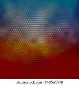 Dark Blue, Red vector backdrop with circles. Colorful illustration with gradient dots in nature style. Design for posters, banners.