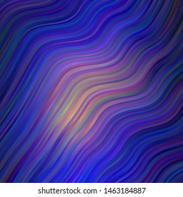 Dark Blue, Red vector backdrop with bent lines. Colorful illustration with curved lines. Pattern for ads, commercials.
