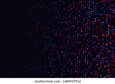 Dark Blue, Red vector backdrop with dots. Abstract illustration with colored bubbles in nature style. Design for posters, banners.