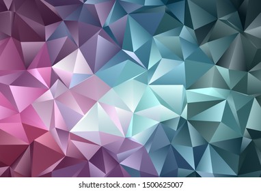 Dark Blue, Red vector backdrop with lines, triangles. Decorative design in abstract style with triangles. Smart design for your adverts.