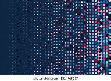 Dark Blue, Red vector backdrop with dots. Glitter abstract illustration with blurred drops of rain. Template for your brand book.
