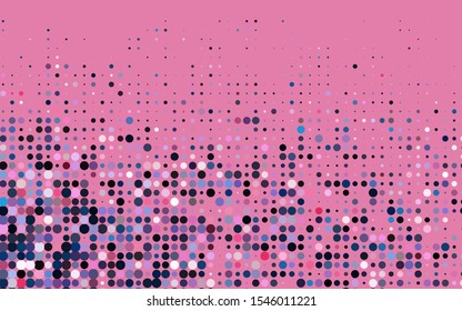 Dark Blue, Red vector backdrop with dots. Abstract illustration with colored bubbles in nature style. Design for business adverts.