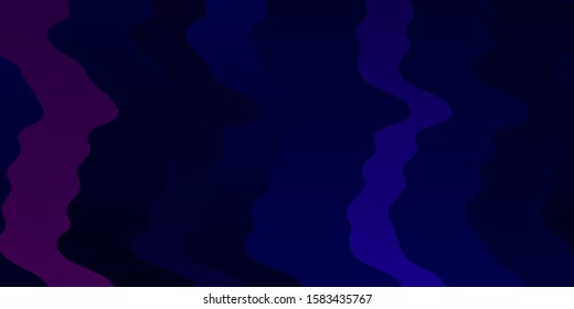 Dark Blue, Red vector backdrop with bent lines. Colorful illustration, which consists of curves. Best design for your ad, poster, banner.