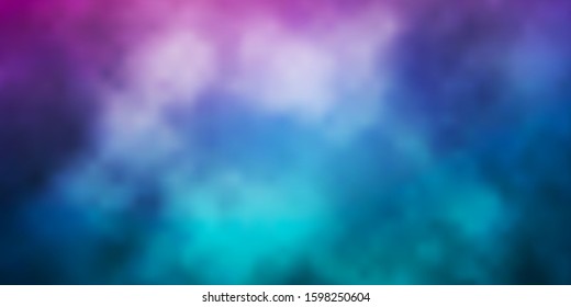 Dark Blue, Red vector backdrop with cumulus. Shining illustration with abstract gradient clouds. Colorful pattern for appdesign.