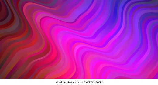 Dark Blue, Red vector backdrop with bent lines. Colorful illustration in abstract style with bent lines. Template for cellphones.