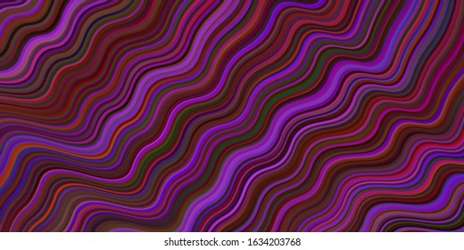 Dark Blue, Red vector backdrop with bent lines. A completely new colorful illustration in simple style. A completely new template for your design.