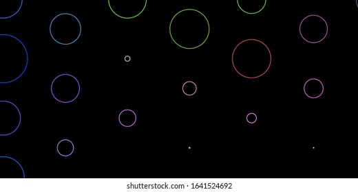 Dark Blue, Red vector backdrop with dots. Abstract colorful disks on simple gradient background. Design for your commercials.