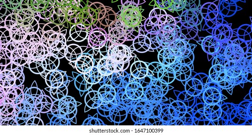 Dark Blue, Red vector backdrop with mystery symbols. Illustration with magical signs of spiritual power. Design for magic, spiritual events.