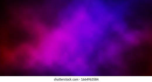 Dark Blue, Red vector backdrop with cumulus. Colorful illustration with abstract gradient clouds. Pattern for your booklets, leaflets.