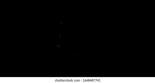 Dark Blue, Red vector backdrop with mystery symbols. Retro design in abstract style with witchcraft forms. Simple base for your occult design.