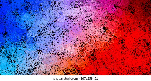Dark Blue, Red vector backdrop with mystery symbols. Abstract illustration with gothic gradient shapes. Simple base for your occult design.