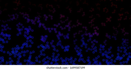 Dark Blue, Red vector backdrop with mystery symbols. Abstract illustration with gothic gradient shapes. Background for esoteric, mystic designs.