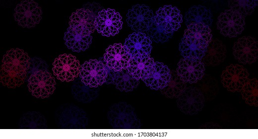 Dark Blue, Red vector backdrop with chaotic shapes. Illustration with colorful shapes in abstract style. Simple illustration for your web site.