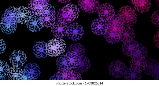 Dark Blue, Red vector backdrop with chaotic shapes. Modern abstract illustration with gradient random forms. Simple illustration for your web site.