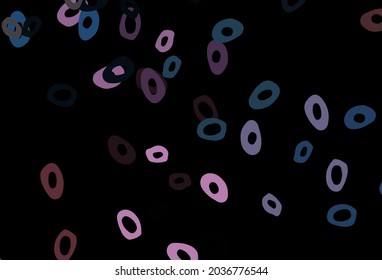 Dark Blue, Red vector backdrop with dots. Blurred bubbles on abstract background with colorful gradient. Completely new template for your brand book.