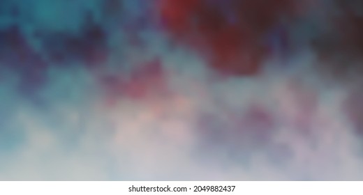 Dark Blue, Red vector backdrop with cumulus. Illustration in abstract style with gradient clouds. Beautiful layout for uidesign.