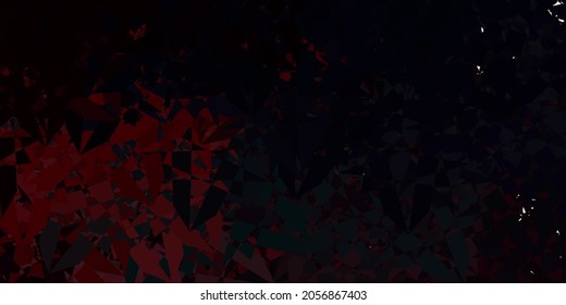 Dunkelblau, roter Vektorhintergrund mit Dreiecken, Linien. Hervorragende abstrakte Illustration mit einer Reihe von bunten Dreiecken. Muster für Werbeaktionen.