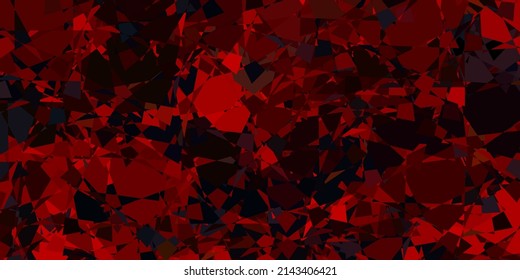 Dunkelblau, roter Vektorhintergrund mit Dreiecken, Linien. Hervorragende abstrakte Illustration mit einer Reihe von bunten Dreiecken. Vorlage für Werbespots.