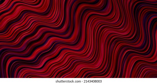 Dark Blue, Red vector backdrop with curves. Colorful illustration in abstract style with bent lines. Pattern for business booklets, leaflets