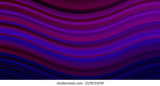 Dark Blue, Red vector backdrop with bent lines. Colorful illustration in abstract style with bent lines. Template for cellphones.