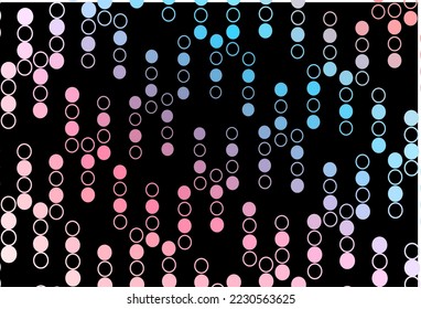 Dark Blue, Red vector backdrop with dots. Abstract illustration with colored bubbles in nature style. Pattern of water, rain drops.
