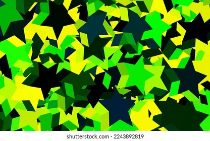 Dark Blue, Red vector backdrop with small and big stars. Glitter abstract illustration with colored stars. Pattern for futuristic ad, booklets.