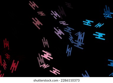 Dark Blue, Red vector backdrop with long lines. Decorative shining illustration with lines on abstract template. Smart design for your business advert.