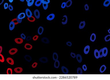 Dark Blue, Red vector backdrop with dots. Abstract illustration with colored bubbles in nature style. Design for posters, banners.