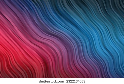 Dark Blue, Red vector backdrop with bent lines. A sample with blurred bubble shapes. The template for cell phone backgrounds.