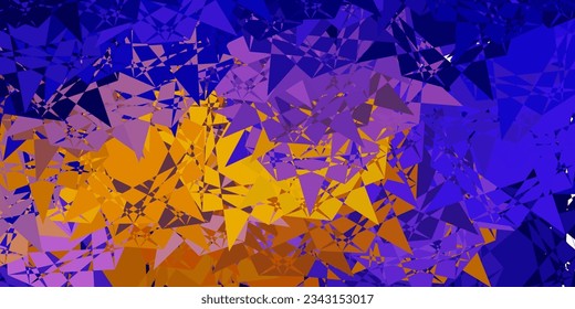Azul oscuro, fondo vectorial rojo con triángulos, líneas. Ilustración de material web con triángulos abstractos coloridos. Una adición fácil a sus comerciales.