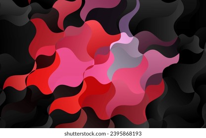 Dark Blue, Red vector backdrop with bent lines. Glitter abstract illustration with wry lines. Pattern for your business design.