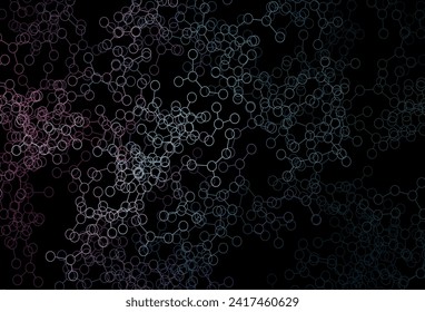 Dark Blue, Red vector backdrop with artificial intelligence data. Shining illustration with AI shapes on abstract template. Design for depiction of cyber innovations.