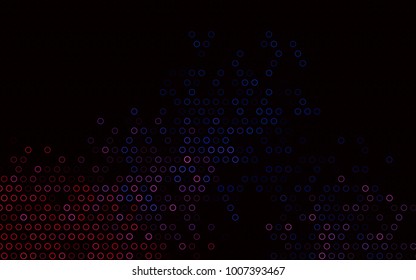 Dark Blue, Red vector  background with bubbles. Abstract illustration with colored bubbles in nature style. The pattern can be used for ads, leaflets of liquid.