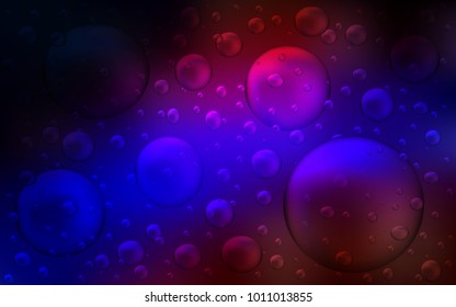 Dark Blue, Red vector background with dots. Glitter abstract illustration with blurred drops of rain. The pattern can be used for aqua ad, booklets.